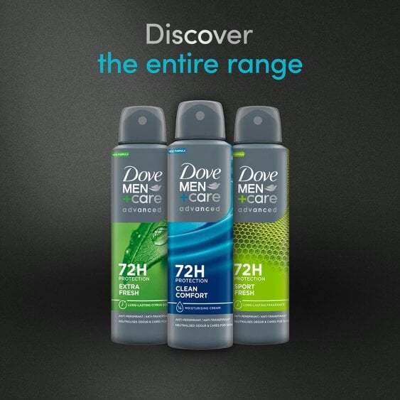 Dove Men+Care Antiperspirant Deodorant 72H Protection, Clean Comfort, 12x150ml