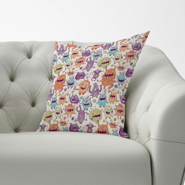 Warren Reed Playful Halloween Monsters Cushions