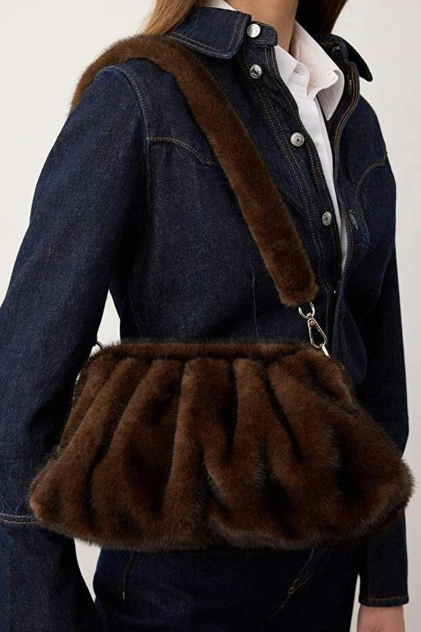 WOVCOR Faux Fur Women's Shoulder Bag