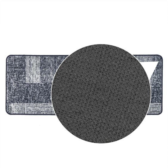 JVL Fiora Machine Washable Indoor Runner - 50 x 150cm - Muted Matrix