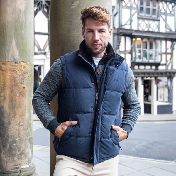 Raging Bull Mens Classic Padded Gilet - Navy