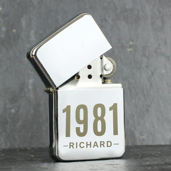 Abode Home & Gifts Personalised Date & Name Lighter