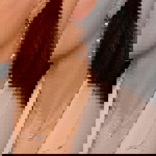 Gold Trip Triple Pearl Threader Earrings