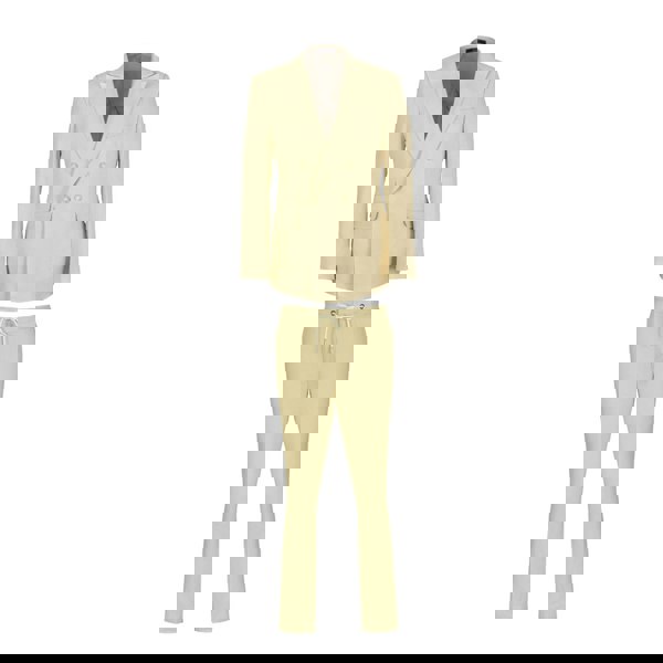 David WeJ Hugo Linen Double Breasted Suit - Sand