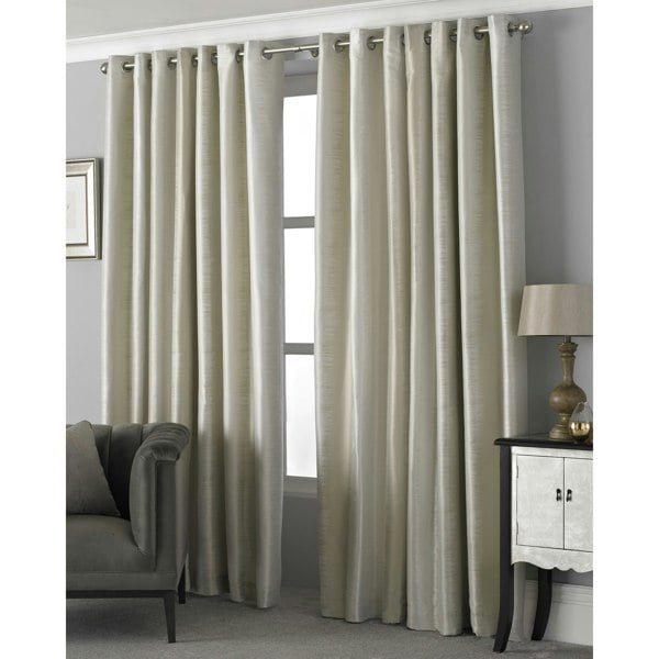 Riva Home Hurlingham Ringtop Eyelet Curtains - Champagne