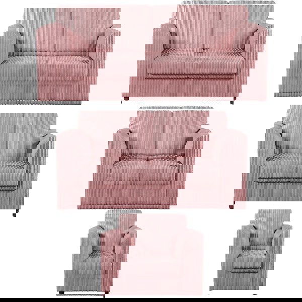 Furnishings For Less Luxor Full Jumbo Cord 3 Piece Suite - Full Back