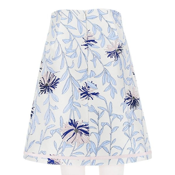 Giambattista Valli exquisite A-line floral jacquard skirt