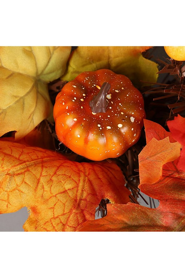 Living and Home Artificial Maple Leaf Wreath Outdoor Decoration for Halloween and Thanksgiving