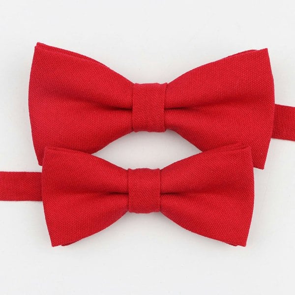 Mr Townsend Suits Mr and Master Linen Bow Tie Sets