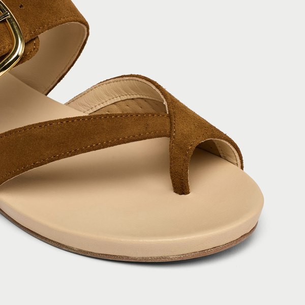 Calla Ruby - Tan Suede Sandals
