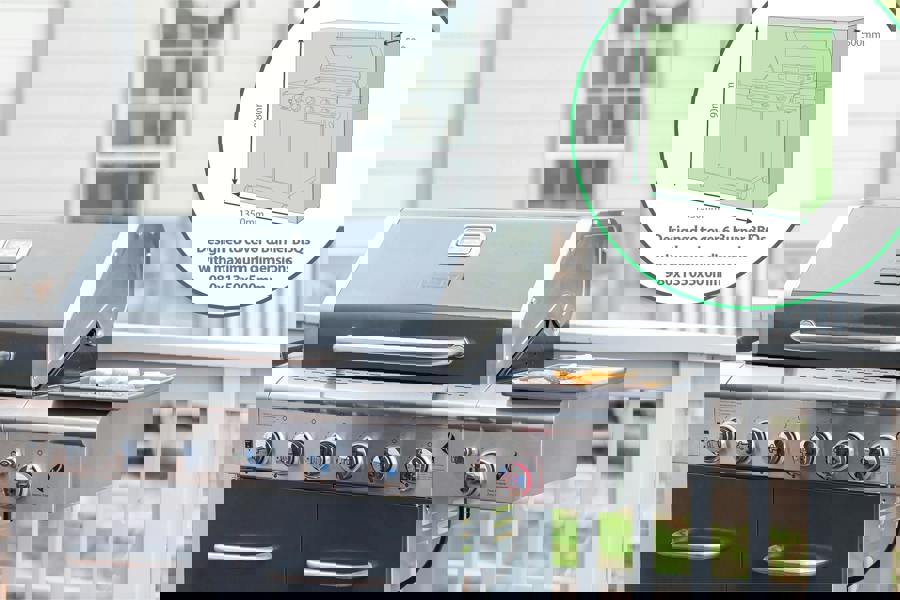 St Helens Home and Garden Water Resistant 6 Burner BBQ Cover