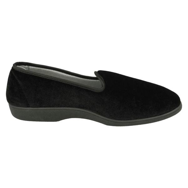 Rosebank Ladies Rosebank Velour Embroided Detailed Slippers Miranda