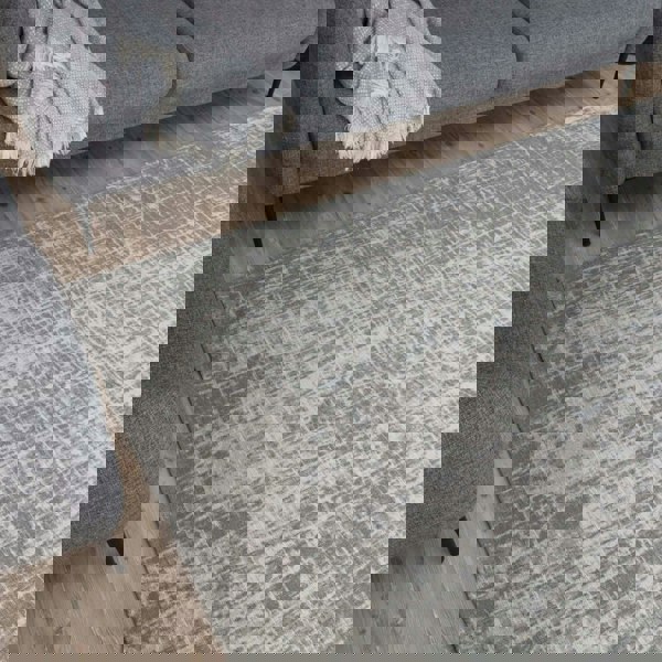 Machine Washable Flatweave Rug in Grey