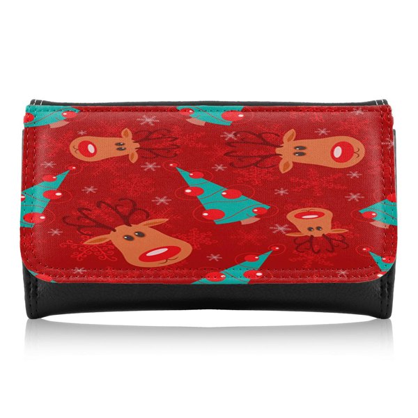 Benjamin Tate Design Reindeer And Tree Pattern Dining Maxi Purse