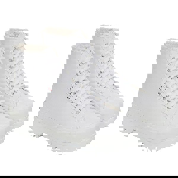 Superga Womens 2341 Alpina Vegan Leather Trainers - Ice White