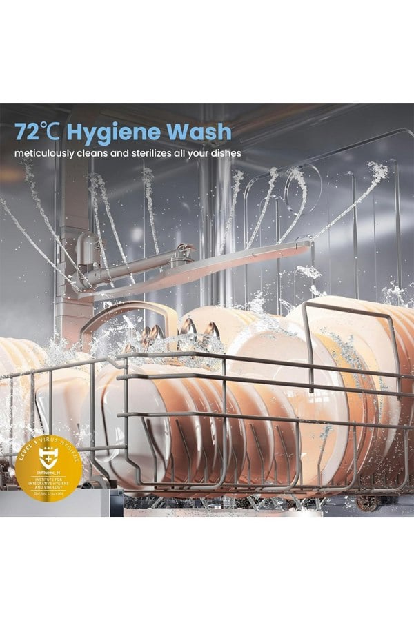 Living and Home 40cm Freestanding Dishwasher Dish Dryer 6 Programs 10 Place Settings with Delay-Start & Quick Wash Function