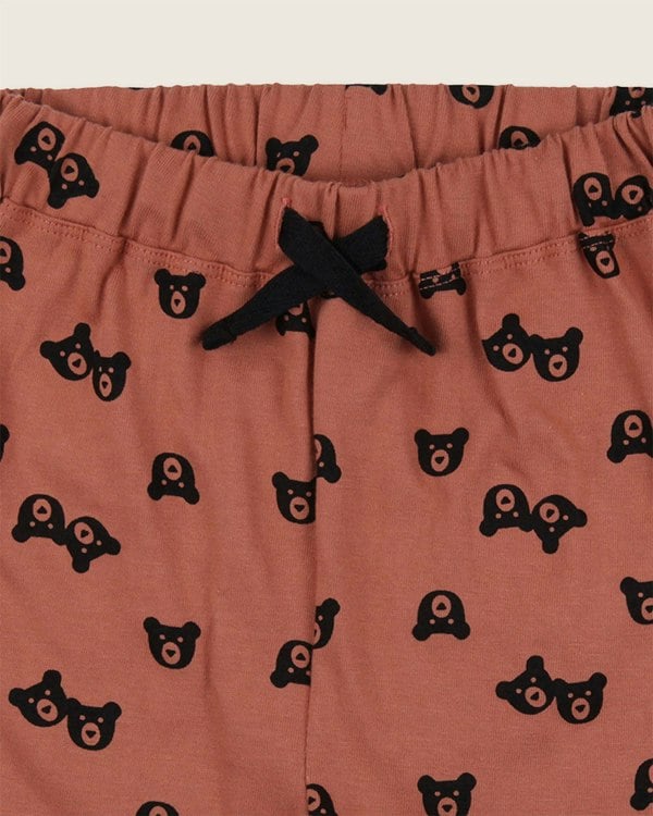 organic cotton Red Bear Print Shorts - image 2