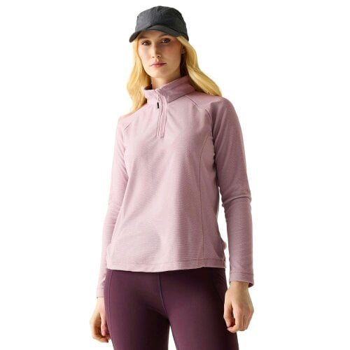 Regatta Great Outdoors Womens Montes Half Zip Fleece Top - Powder Lilac - Powder Lilac - 100% Polyester