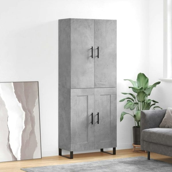 Berkfield Highboard Concrete Grey 69.5x34x180 cm Engineered Wood