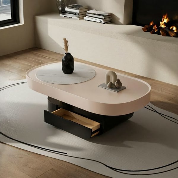 Tessa Coffee Table, With storage, Pink-Ritconcept-Rit Concept