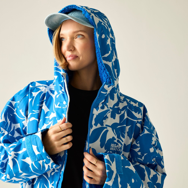 Regatta Unisex Adult Fleur Bloom Changing Robe - Blue
