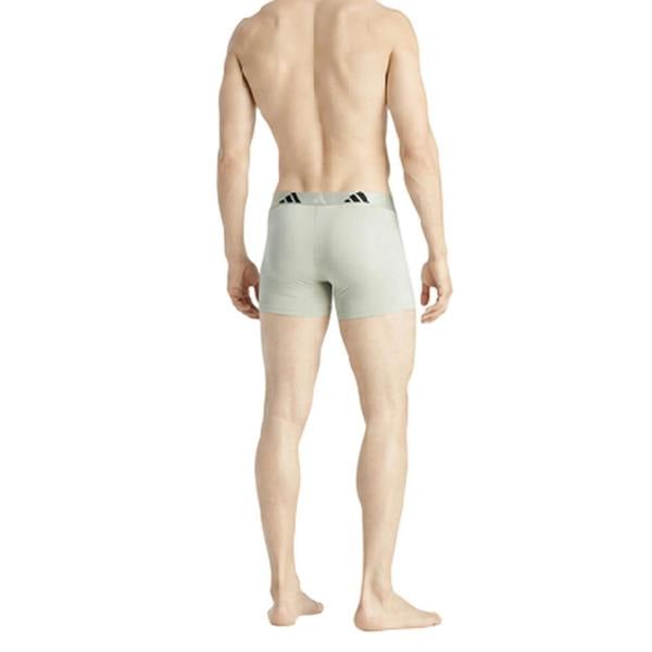 Adidas Mens Cotton Flexible Active Boxer Shorts (Pack of 3) - Black/Off White/Grey - 