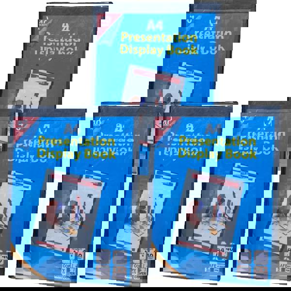 3-Pack A4 Presentation Books Document Folders