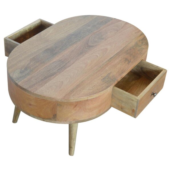 Artisan Furniture Solid Wood London Coffee Table, 2 Drawers, Beige