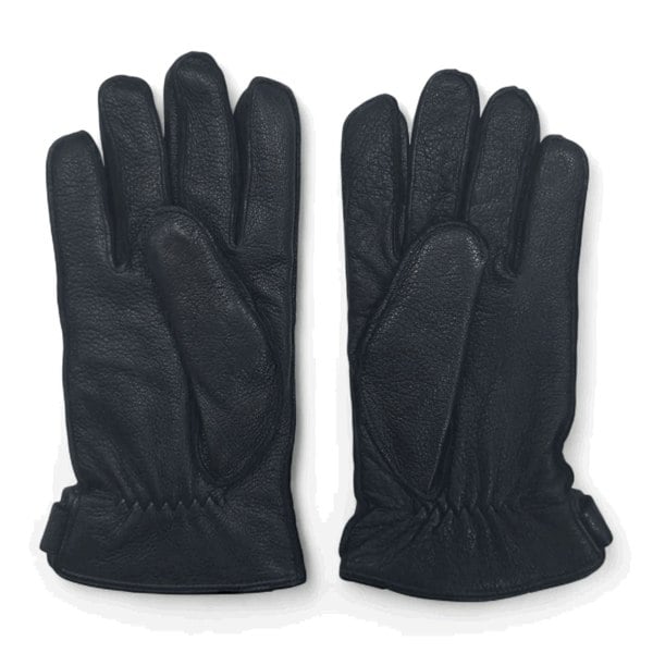Infinity Leather Men’s Leather Wool Lined Snap Button Closure Winter Gloves