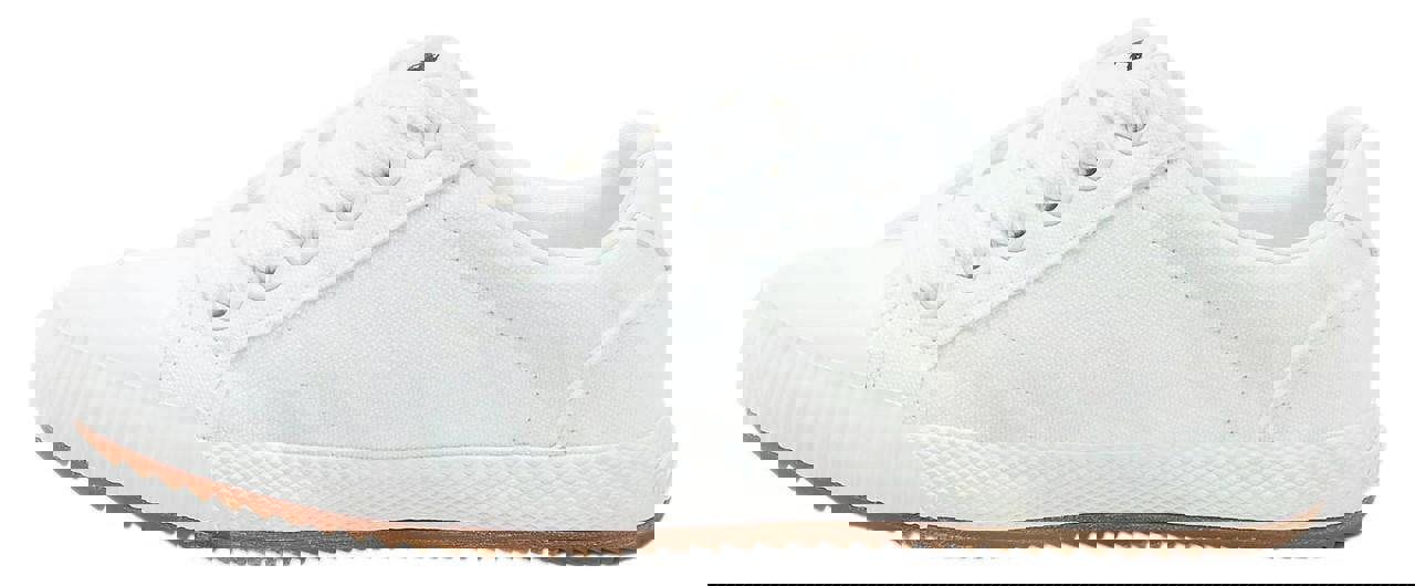 Rocket Dog Cheery Low Womens Casual Lace Up Canvas Shoes Trainers, white casual canvas sneakers with lace-up design and rubber sole.