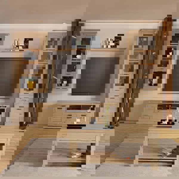 Furniture To Go Corona 2 Drawer 1 Door TV Unit in Artisan Oak