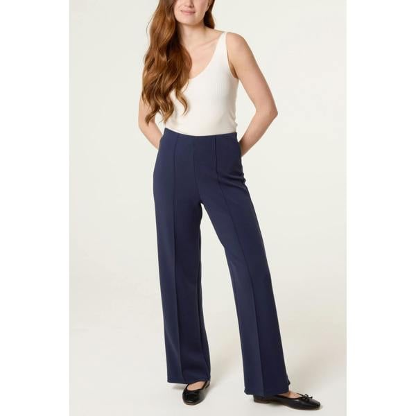 Blue Vanilla Pintuck Jersey Trousers