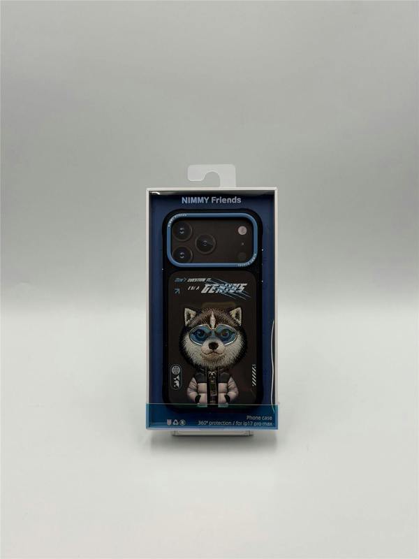 Nimmy Friends Nimmy Cool & Cute 2.0 Husky Case with MagSafe for iPhone 17 Pro Max 6.9" Grey Blue - N-KMLL-IP17-PRO-MAX-017-A