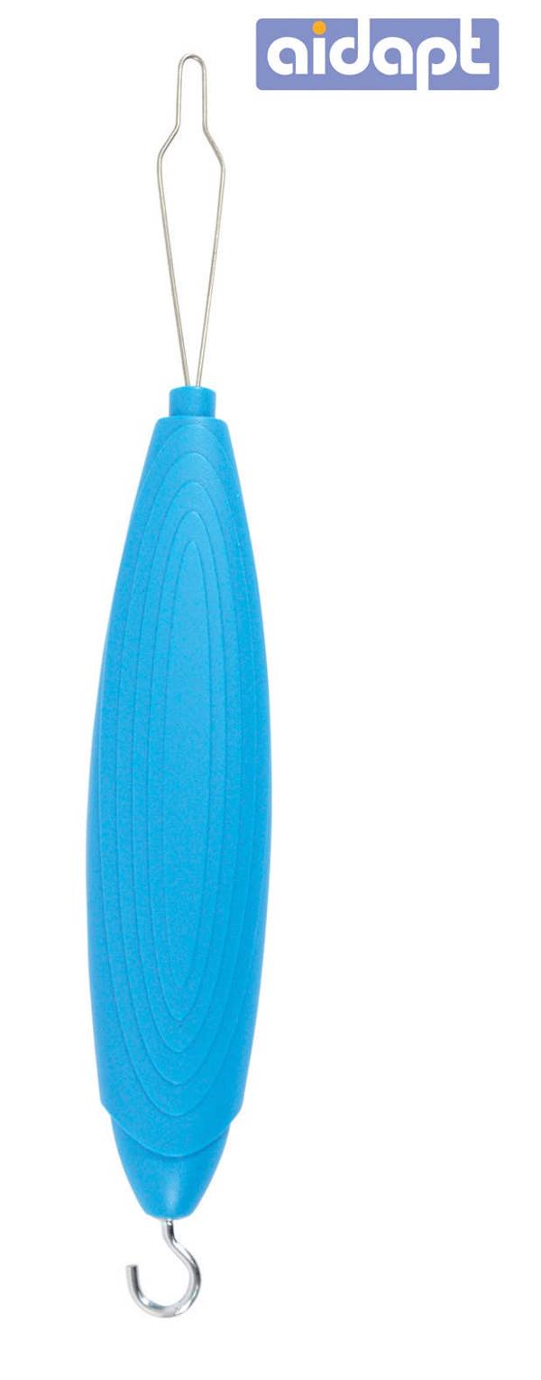 Aidapt Plastic Button Hook Zipper Blue
