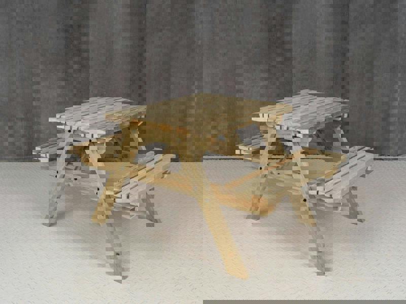 Fortem Pub-Style Picnic Table and Benches Set – Wooden Outdoor Dining Set for Gardens, Patios, and Pubs
