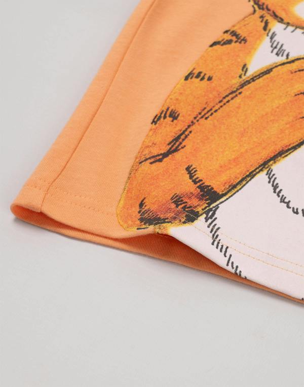 Vanilla Underground The Tiger Who Came To Tea Boys Orange Multi Character Short Sleeved T-Shirt