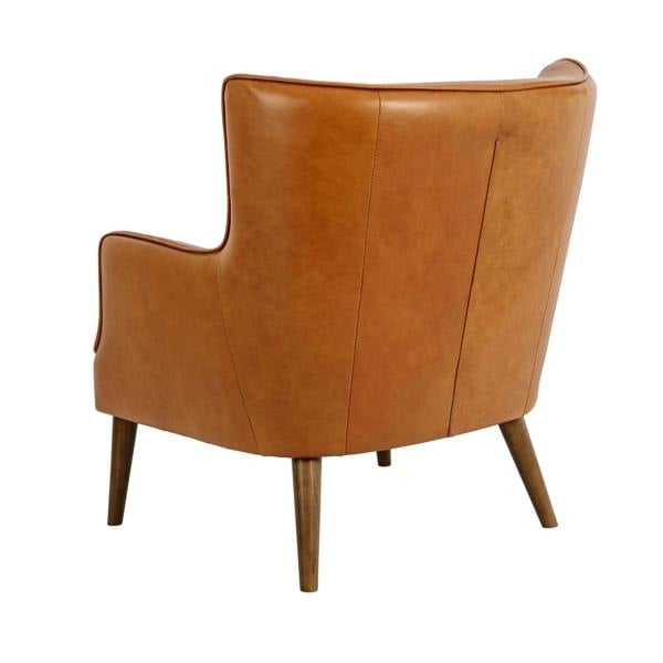 Angel Cerdá Brown Leather Chester Armchair 5053