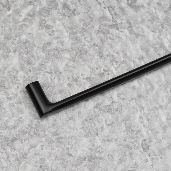 Handle & Home 160mm Matt Black Bevelled Edge D Bar Handle