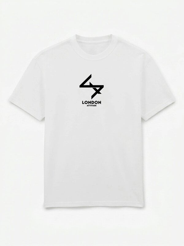 London Attitude Japanese Inspired Oversized Heavyweight Cotton White T-Shirt