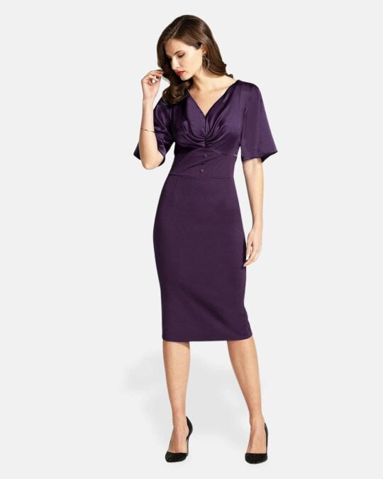 HotSquash Short Sleeve Cocktail Dress