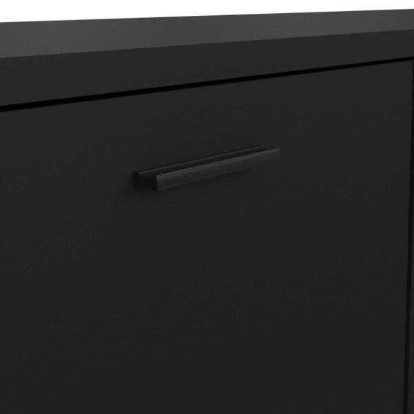 Wyld Haus Nagoya Black Media TV Unit 2 Doors 1 Drawer 1 Shelf