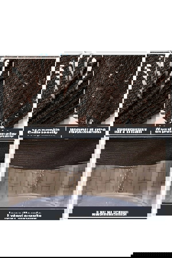 Living and Home 1X50M Brown Fabric Privacy Screen