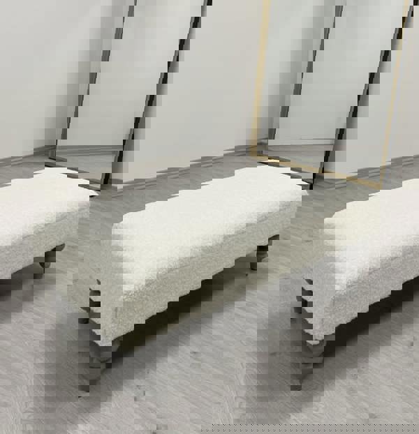 Cozy Luxury Footstool Bench – Soft Cushioned Seat - ISTOOLS