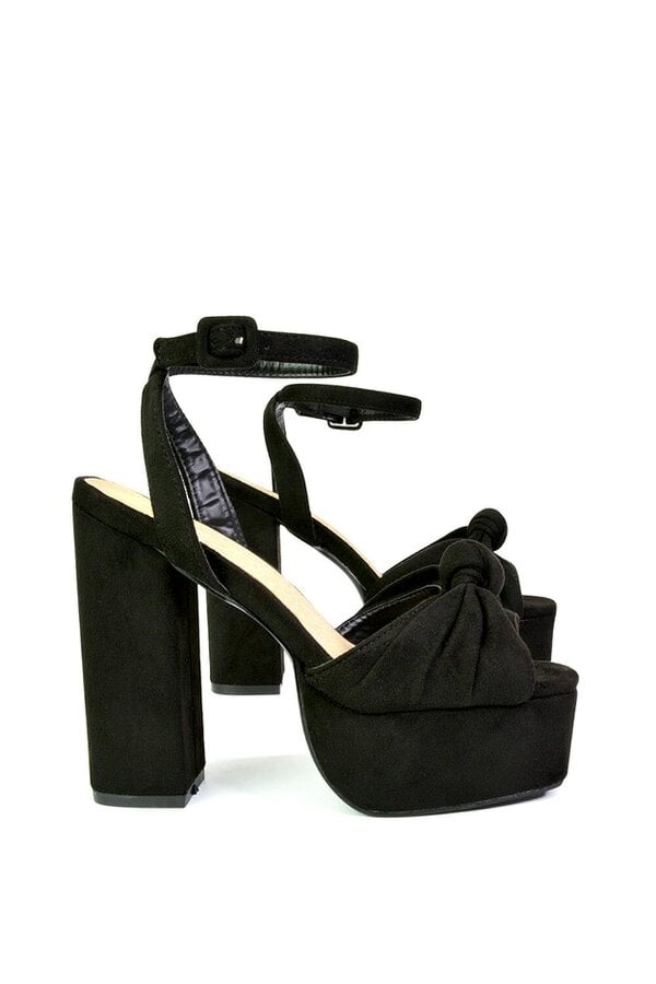 XY LONDON Strappy Chunky Block High Heel Platform Shoes