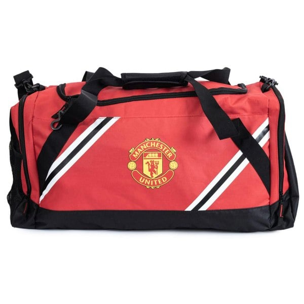 Manchester United FC Core Stripe Holdall - Red/Black