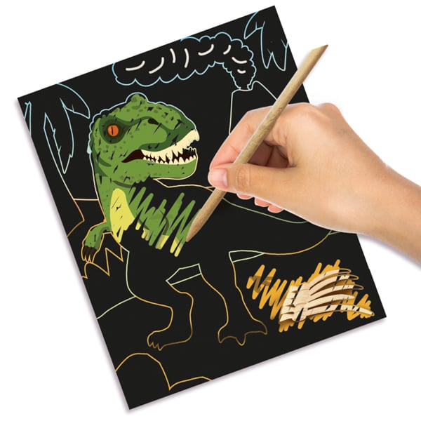  SES Creative Glow in the dark scratch - Dinosaurs