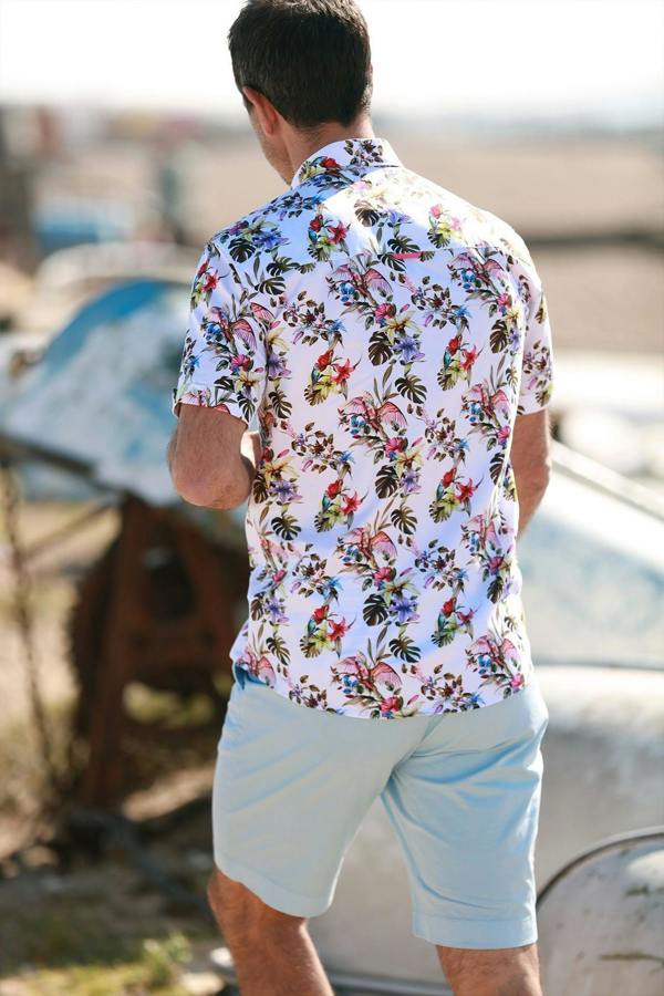 BIRDS OF PARADISE SHORT SLEEVE SHIRT – Premium Men's Patterned Shirt by Claudio Lugli | Bold Design, Tailored Fit, Best Printed Shirts