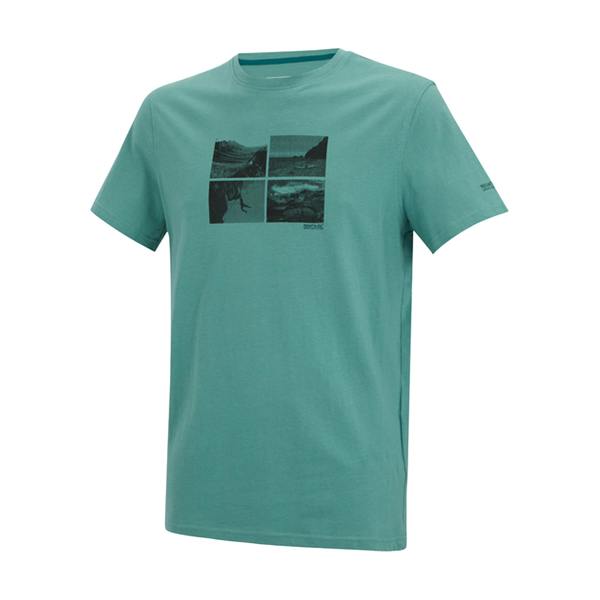 Regatta Mens Breezed Square Detail T-Shirt - Arctic - 