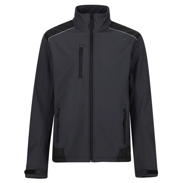 Regatta Men's Sandstorm Workwear Softshell Jacket - Seal Grey/Black