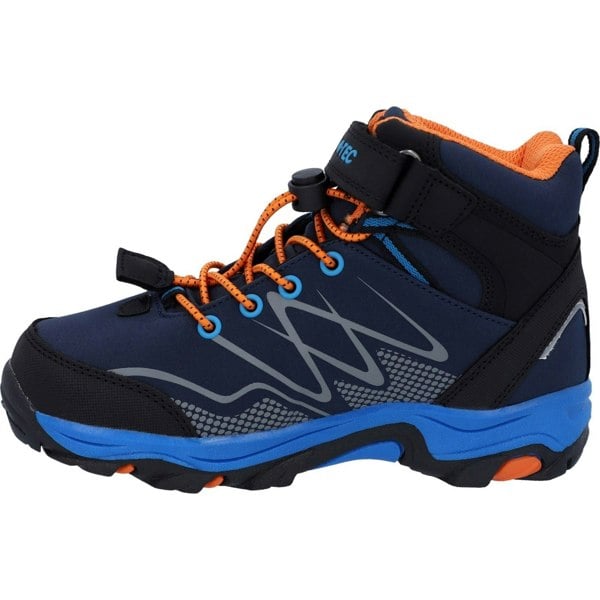 Hi-Tec Blackout Mid Polyester Soft Shell Boys's Navy/Orange/Lake Blue Hiking Boots